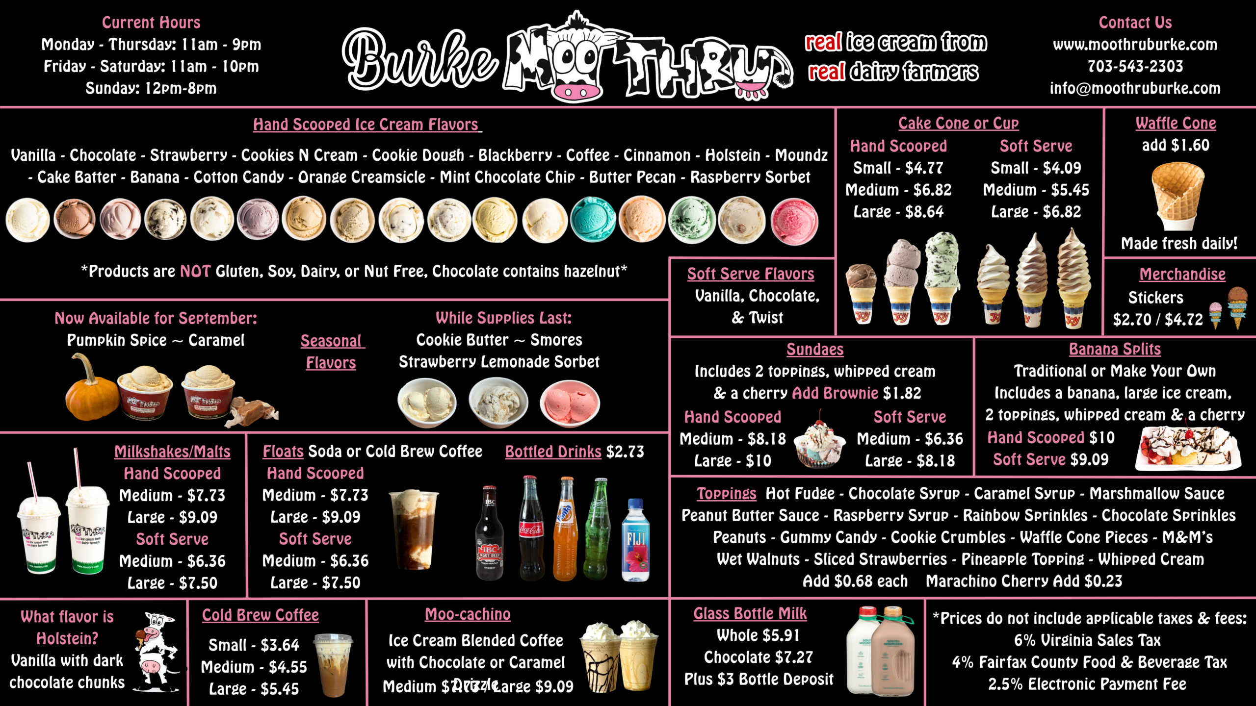September 2026 menu flavors